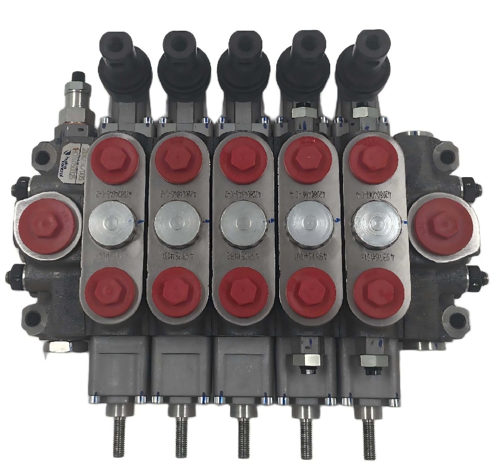 Hydrocontrol HC-D4/5-IL009(210)AG04 W002AH001F001A-TJ AG05 Handbediende Sectie Directional Control Valve 5 Spool Bedieningshendel Hydraulische Regelventiel